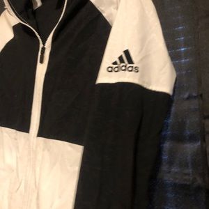 white/black Adidas jacket